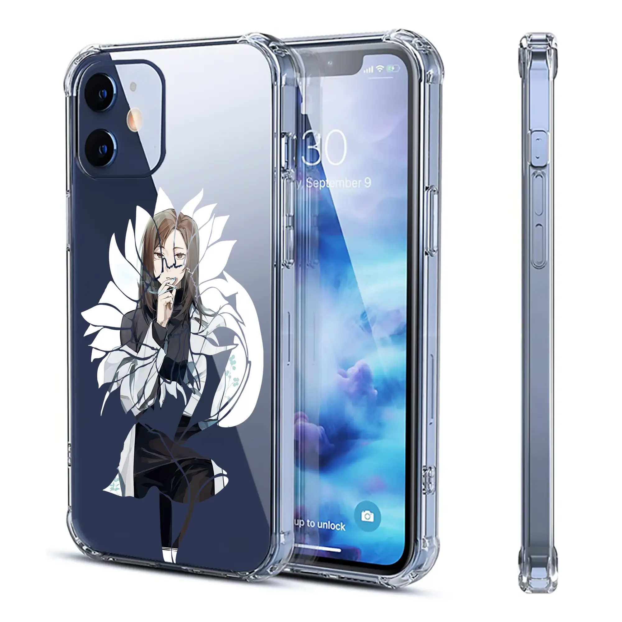 呪術廻戦 グッズ,家入 硝子 - IPhone 12シリーズ対応 ・ 透明スマホケース ・ クリアソフトケース ・ TPU素材 ・ 耐衝撃 ・ 高密着 ・ 防汚 防指紋 ・ 簡単着脱